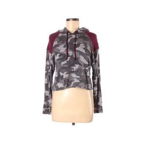 Room Service Gray Camo Cropped Hoodie S